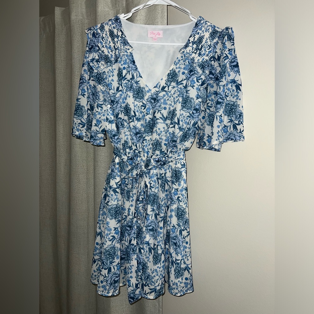 Pink Lily floral dress